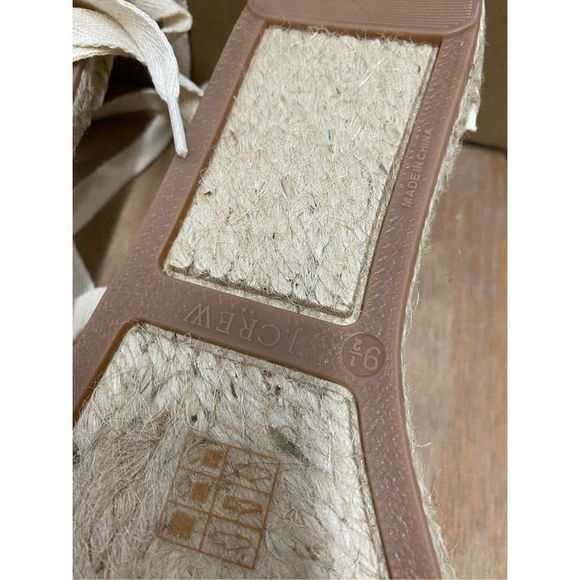 J. CREW NWT Printed canvas espadrille sandals Pale Guava, Sz 9.5, MSRP $90 - Picture 2 of 7